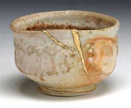 When the Japanese mend broken objects they aggrandize the damage by filling the cracks with gold, because they believe that when something's suffered damage and has a history it becomes more beautiful